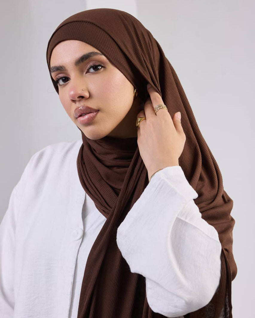 Crystal Bandana Hijab Dark Brown