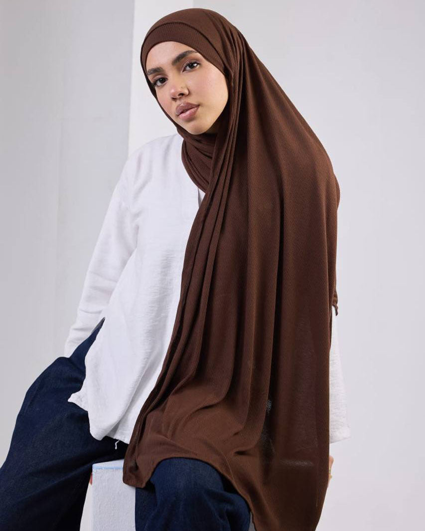 Crystal Bandana Hijab Dark Brown