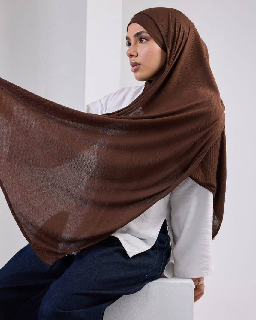 Crystal Bandana Hijab Dark Brown