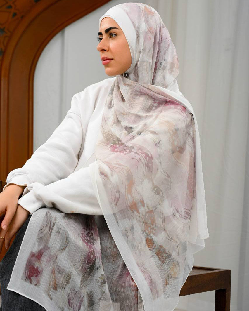 Caelira Printed Dubetta Chiffon