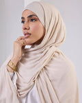 Crystal Bandana Hijab Beige