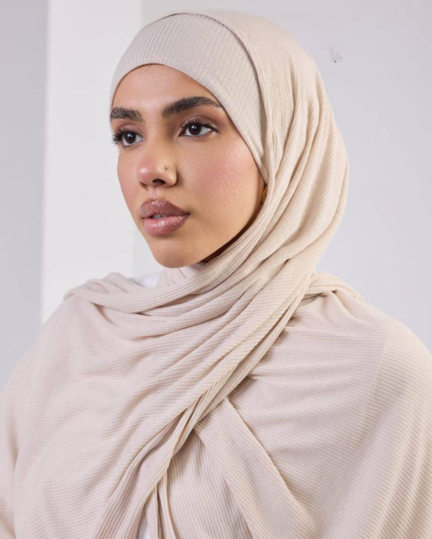 Crystal Bandana Hijab Beige