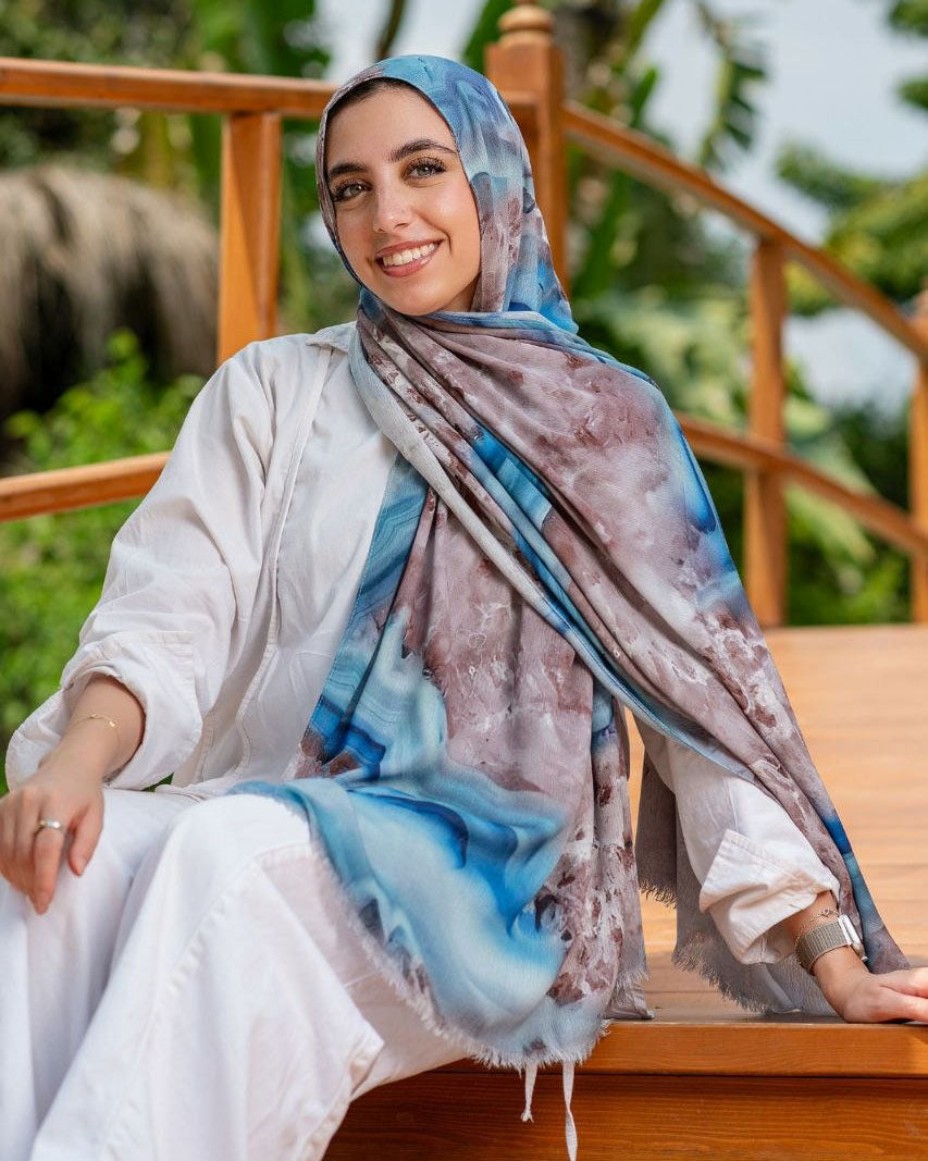 وشاح قطني ناعم مطبوع