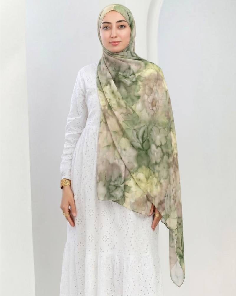 Valenciah Printed Dubetta Chiffon