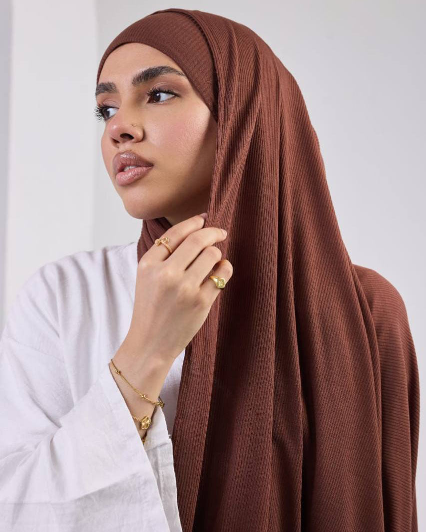 Crystal Bandana Hijab Brown