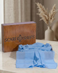 Scarf Shops Chiffon Light Steel Blue