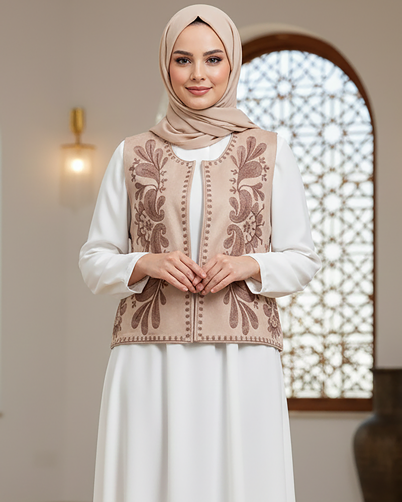 Short Embroidered Vest