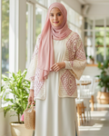 Two-Tone Crochet Short Cardigan