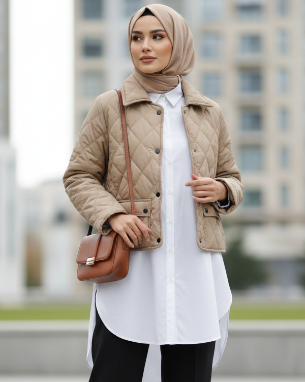 Short Quilted Puffer Jacket