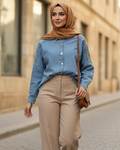 Embroidered Denim Shirt