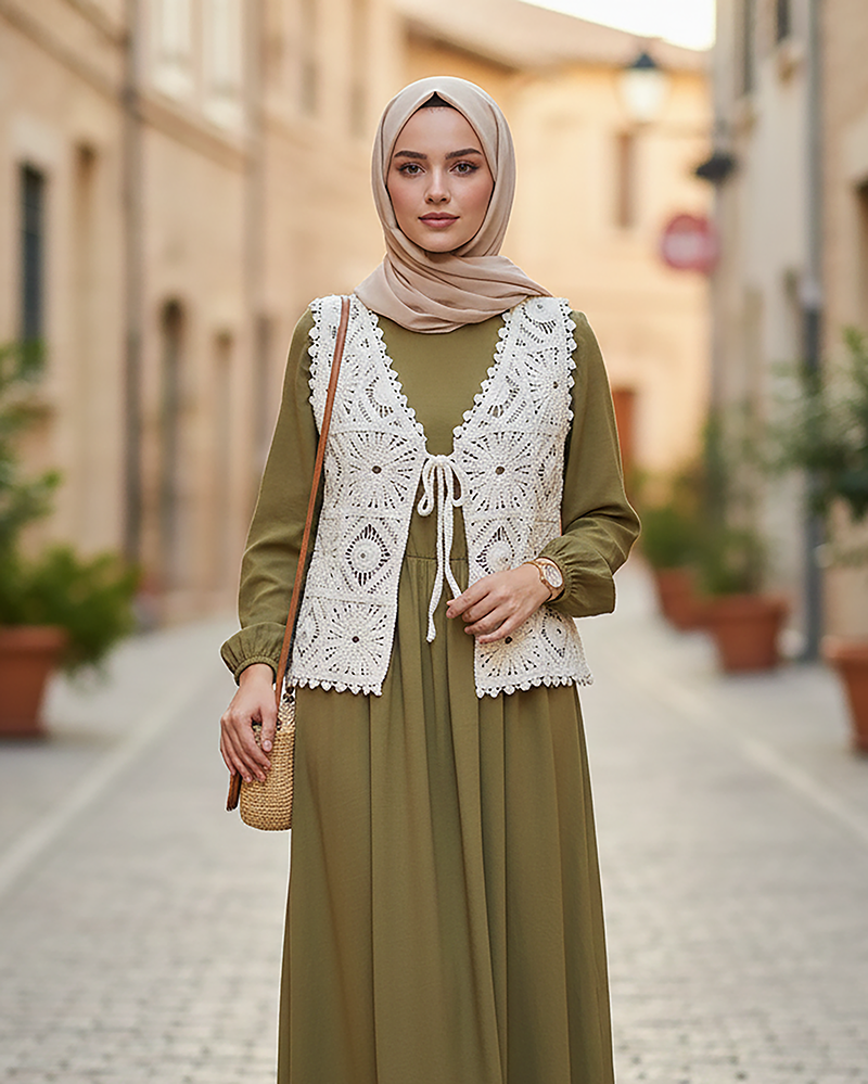 Sleeveless Embellished Velvet Vest