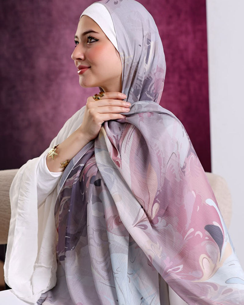 Aria Printed Dubetta Chiffon