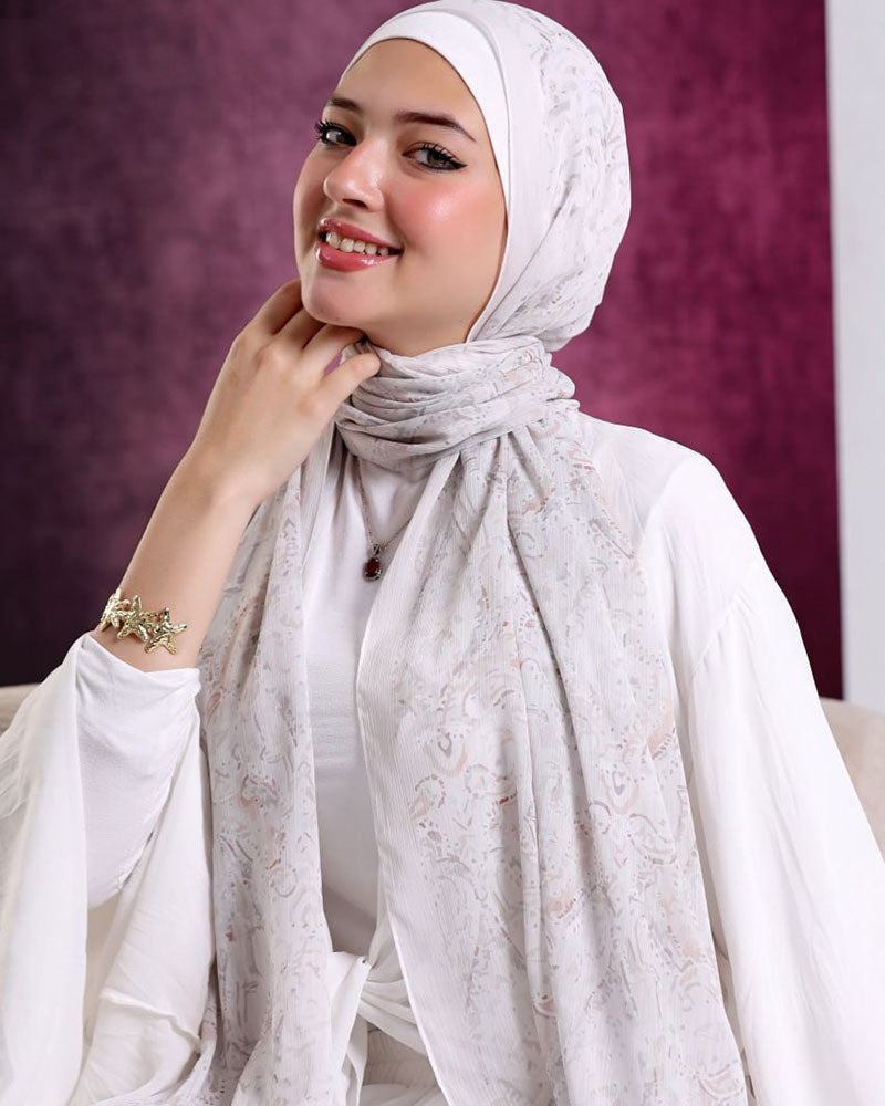 Esra Printed Dubetta Chiffon