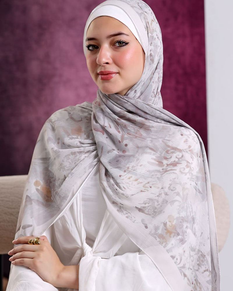 Evia Printed Dubetta Chiffon
