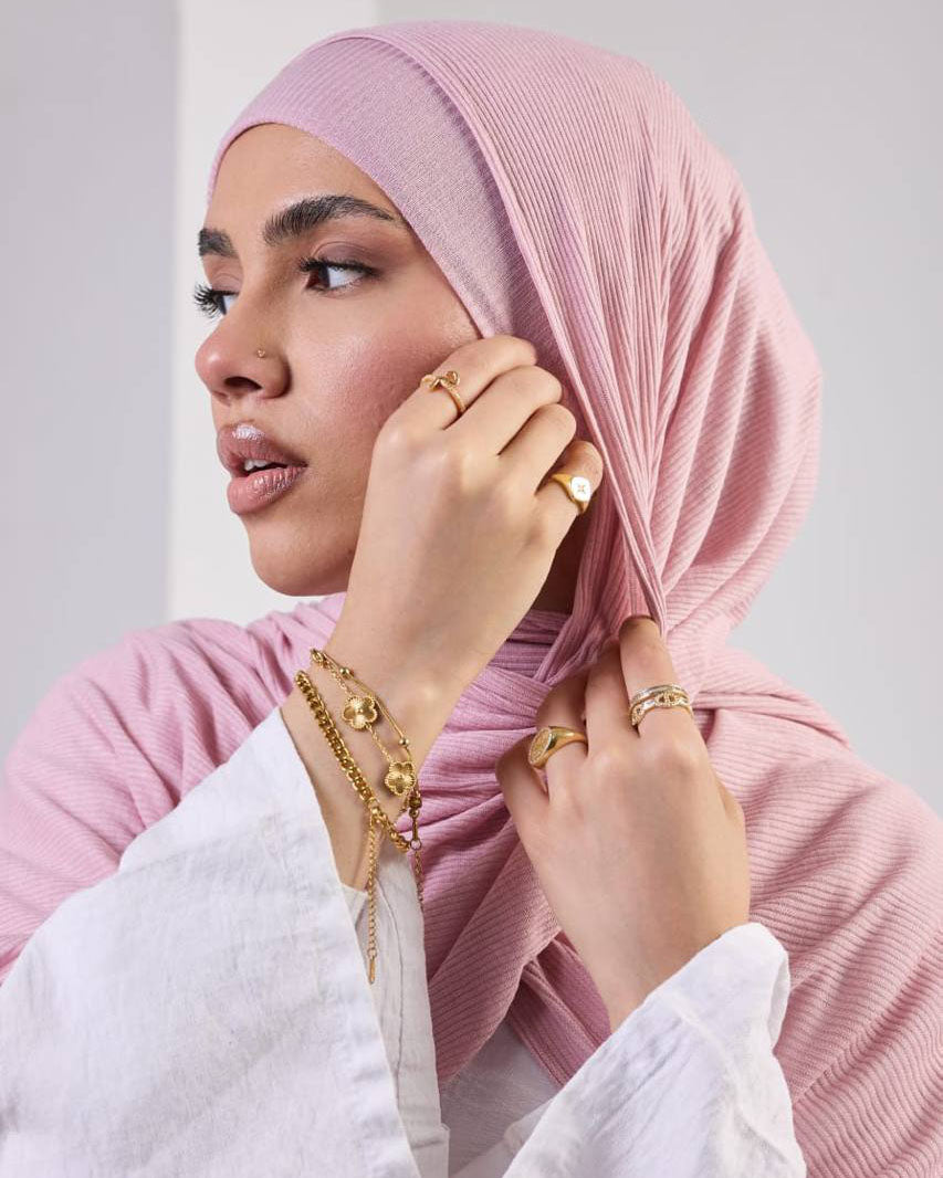 Crystal Bandana Hijab Pink