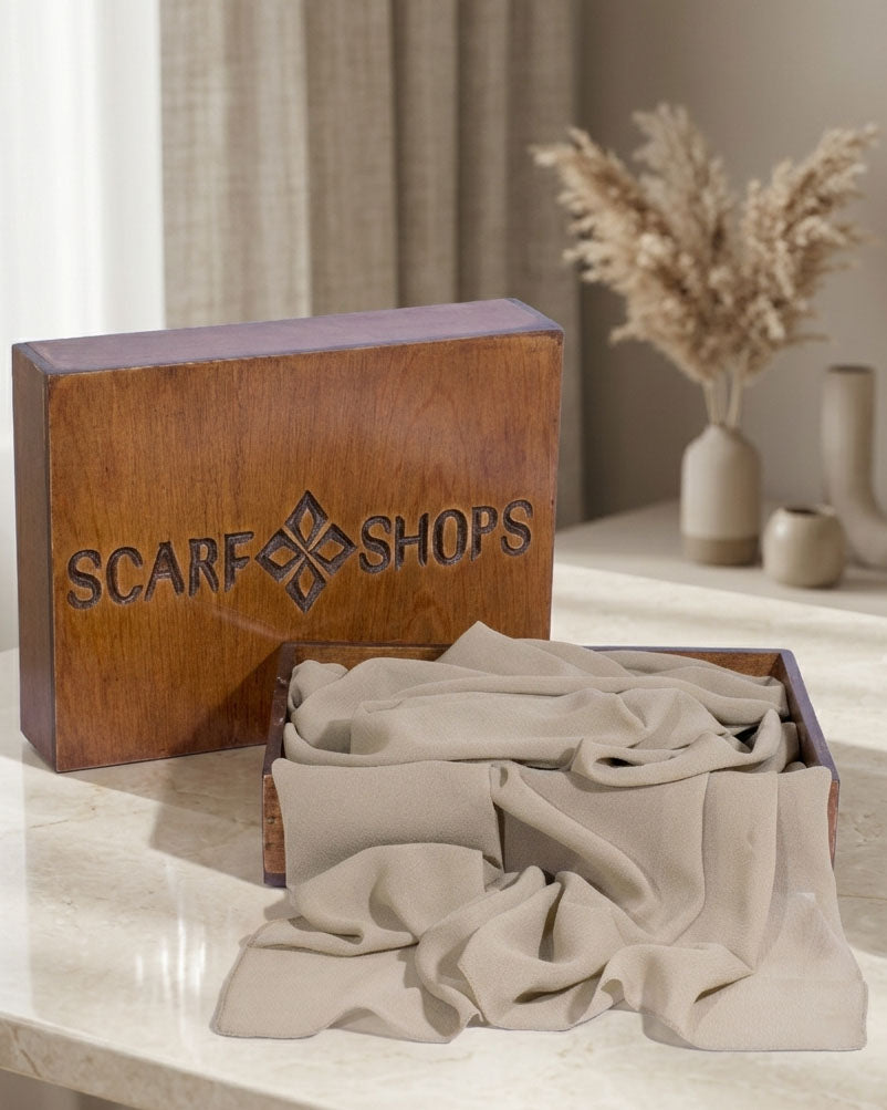Scarf Shops Chiffon Dusty Mocha