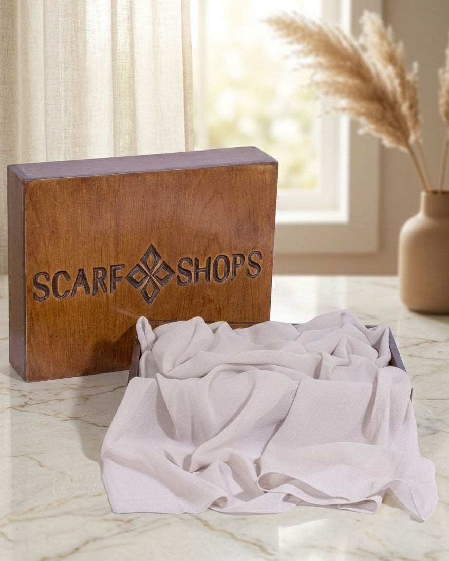 Scarf Shops Chiffon Rose Beige