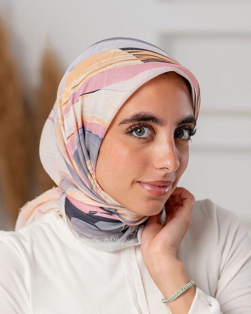 Ilyana Printed Square Cotton Scarf