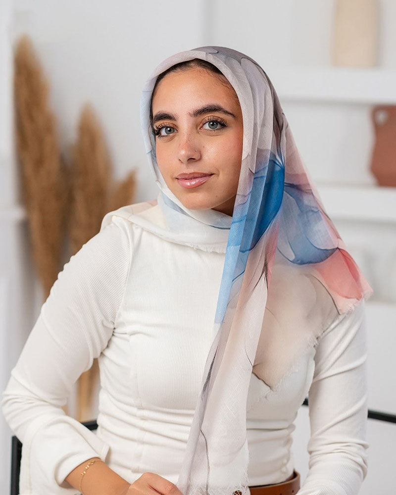 Ivara Printed Square Cotton Scarf