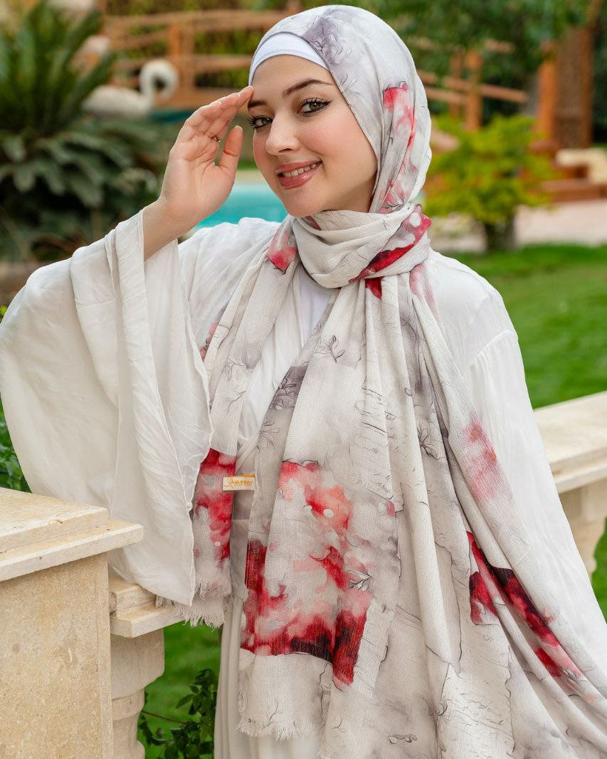 وشاح قطني ناعم مطبوع
