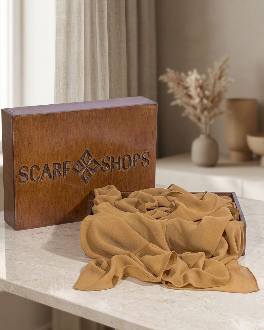 Scarf Shops Chiffon Camel