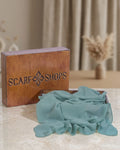 Scarf Shops Chiffon Dusty Teal