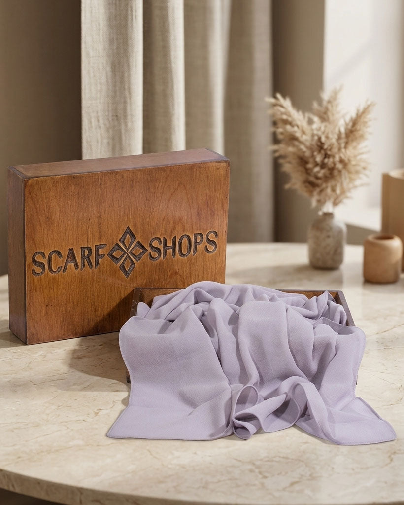 Scarf Shops Chiffon Mauve Grey