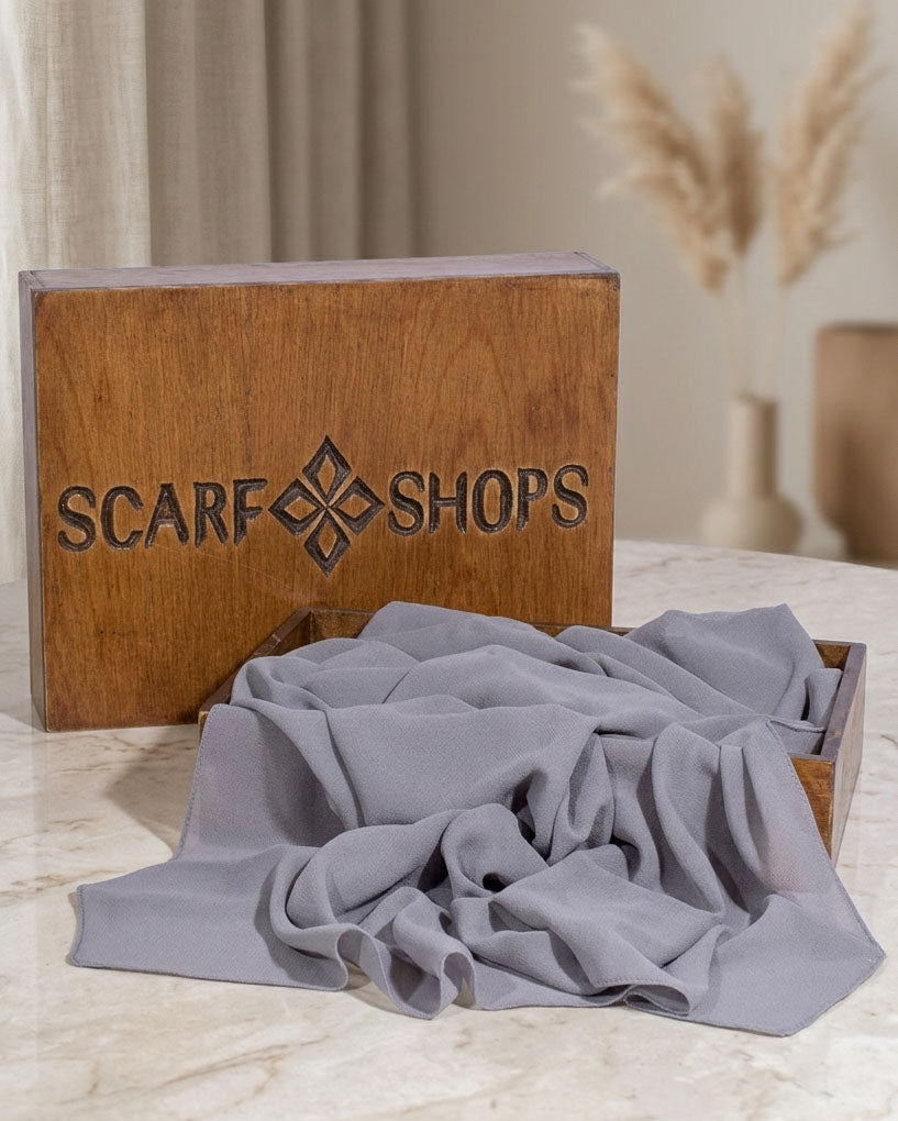 Scarf Shops Chiffon Slate Gray