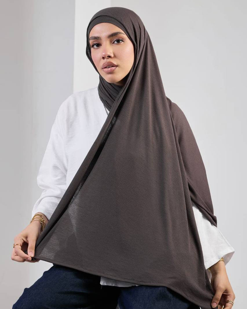 Crystal Bandana Hijab Dark Grey