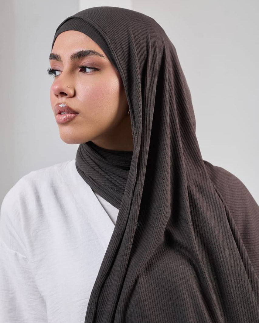 Crystal Bandana Hijab Dark Grey