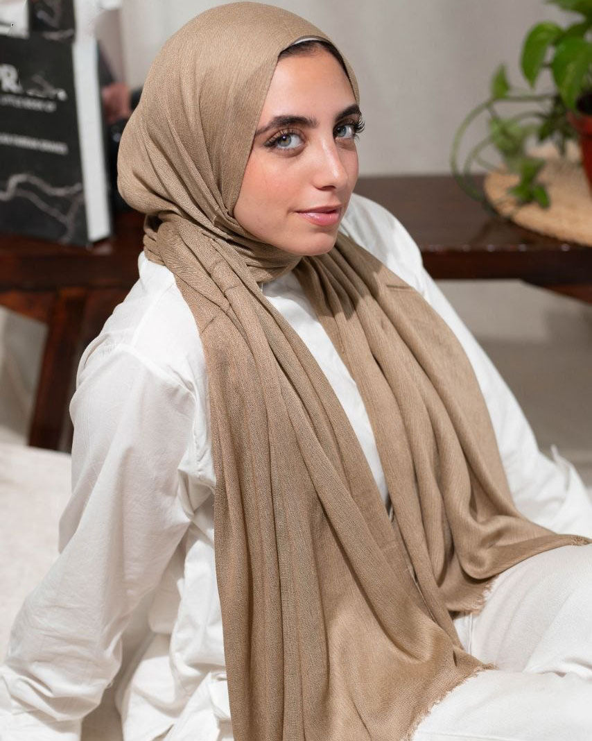 Thai Sponge Scarf Camel