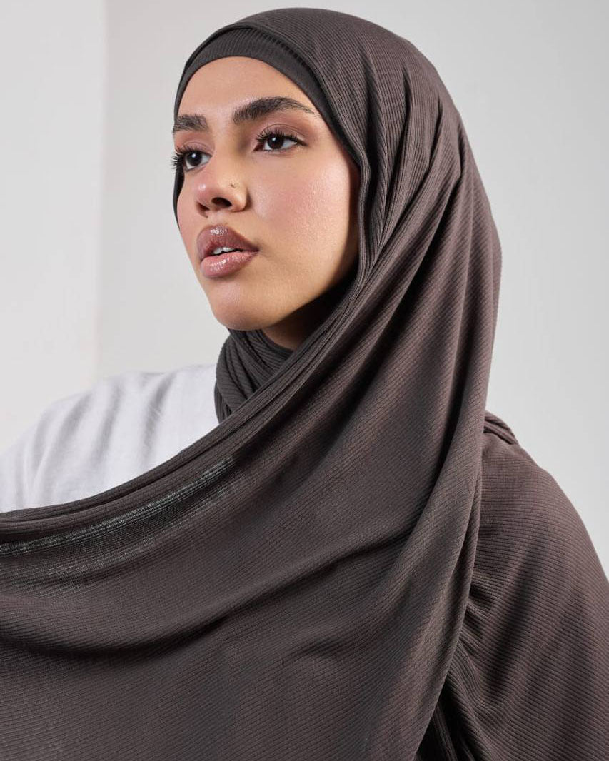 Crystal Bandana Hijab Dark Grey