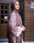 Kaira Embroidered Cotton Muslin Scarf