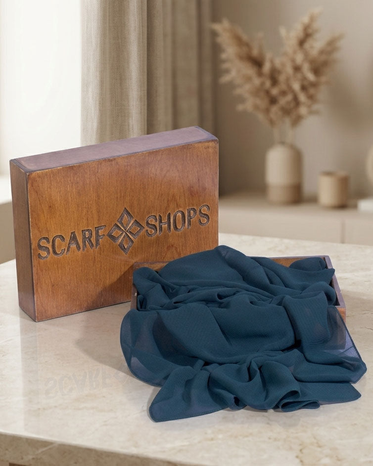 Scarf Shops Chiffon Petrol