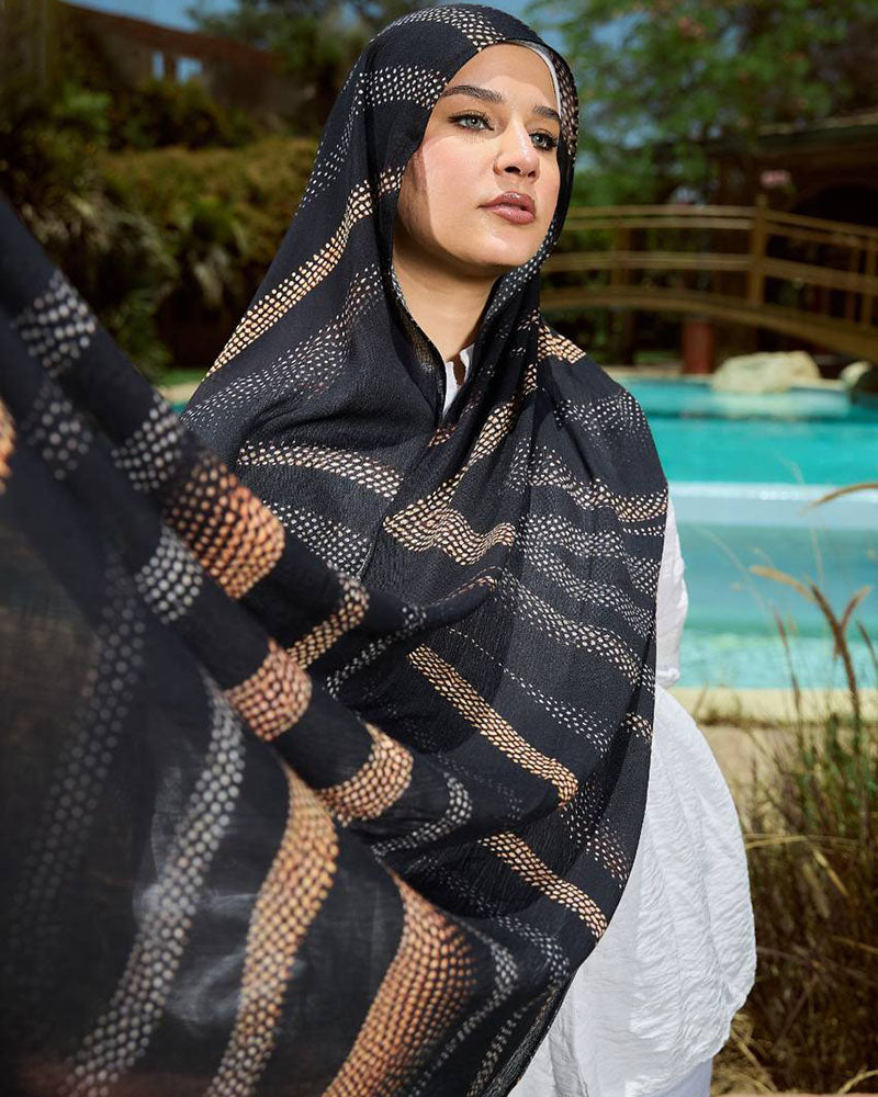 Printed Sponge Scarf Amia