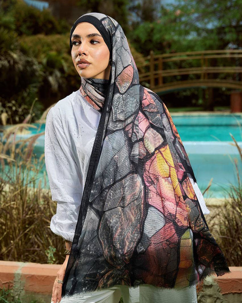 Printed Sponge Scarf Luma