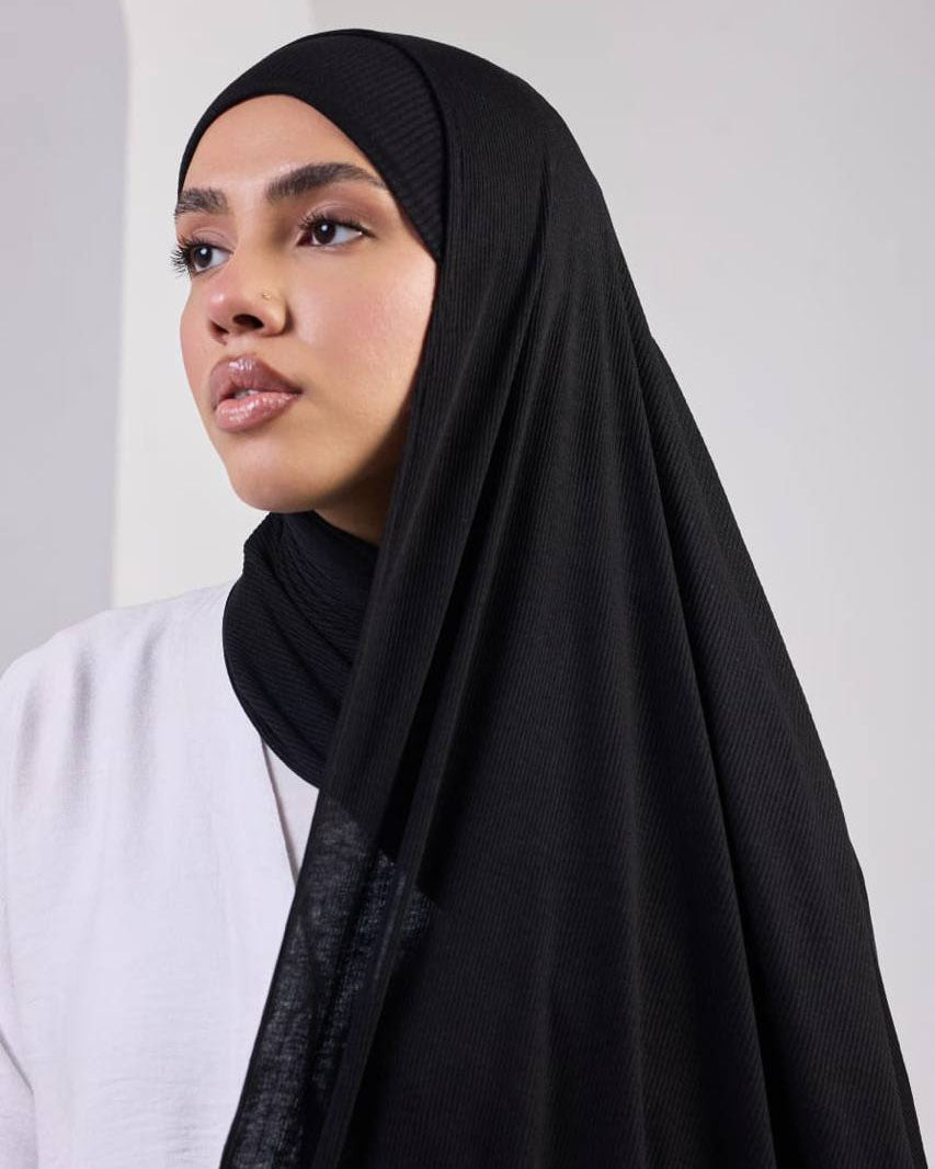 Crystal Bandana Hijab Black