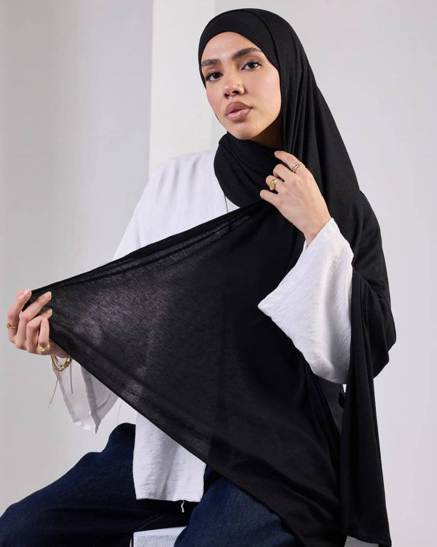 Crystal Bandana Hijab Black