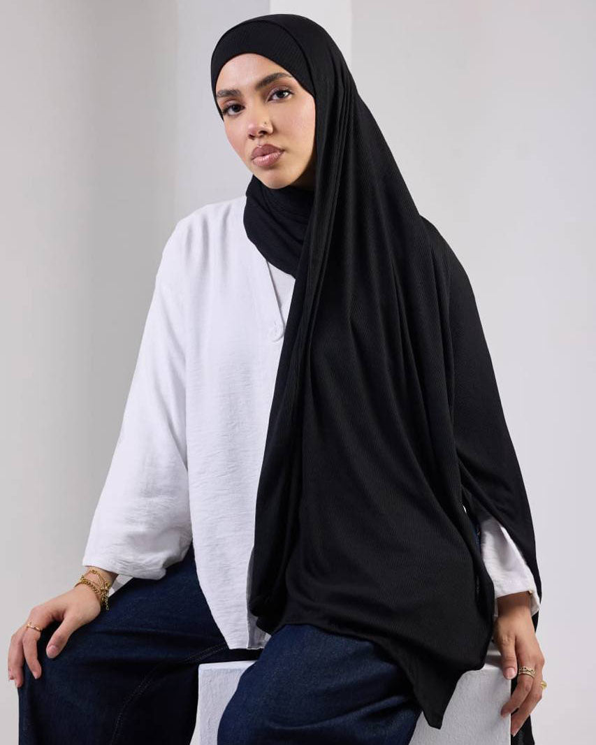 Crystal Bandana Hijab Black