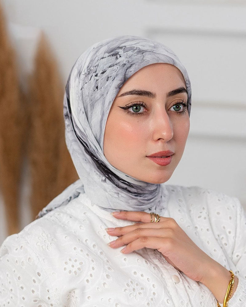 Avella Printed Square Cotton Scarf