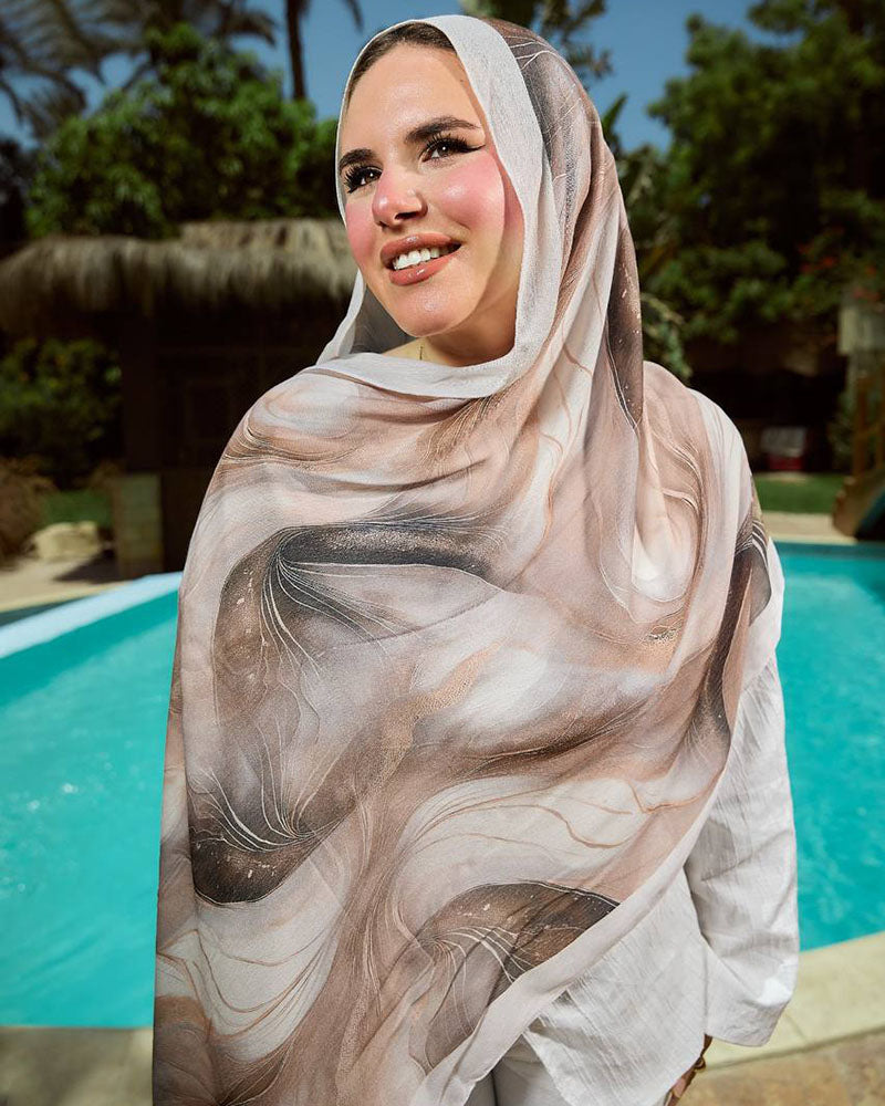Printed Sponge Scarf Veya