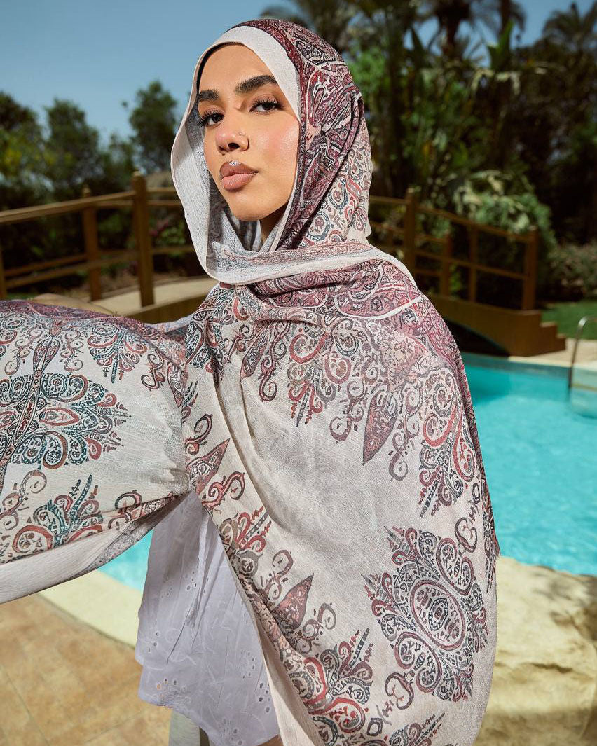 Printed Sponge Scarf Elia