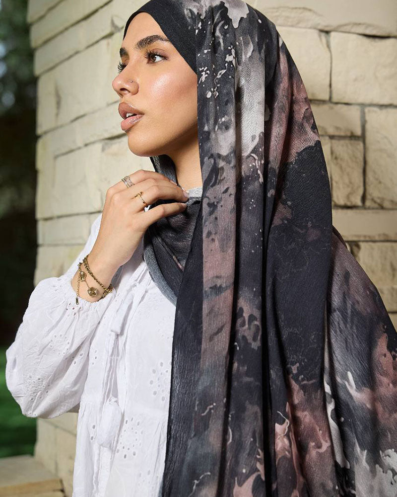 Printed Sponge Scarf Kira