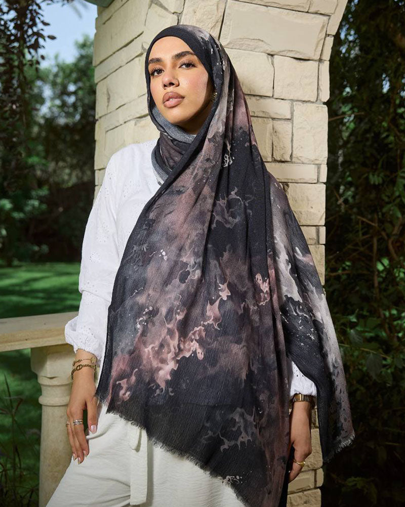 Printed Sponge Scarf Kira