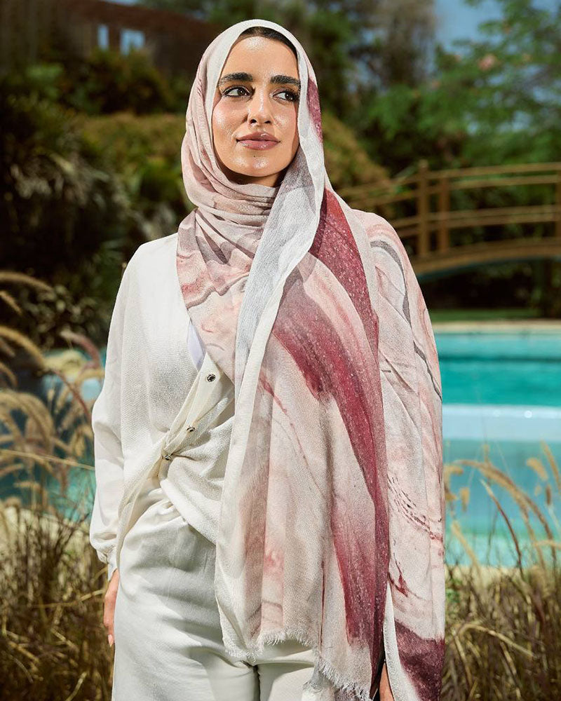 Printed Sponge Scarf Zeni