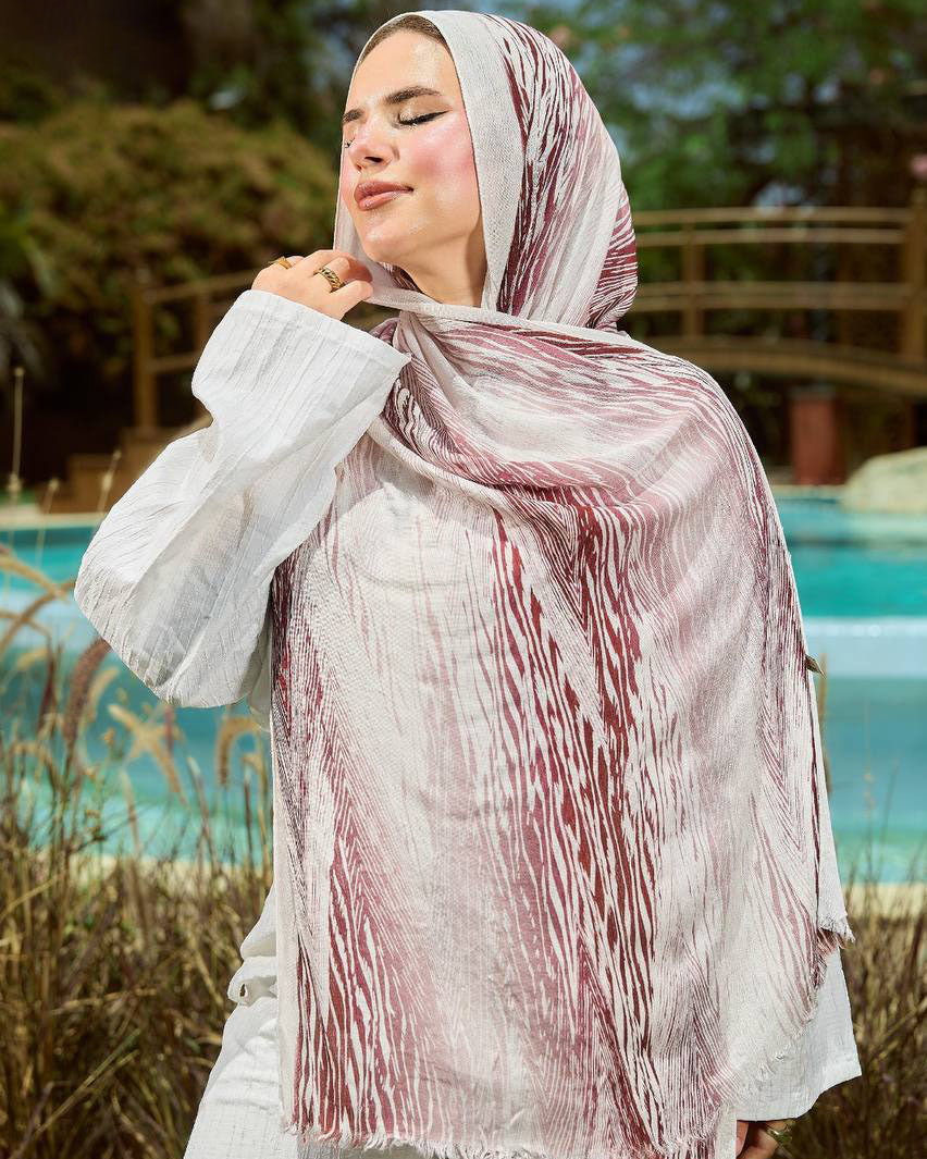 Printed Sponge Scarf Ovia