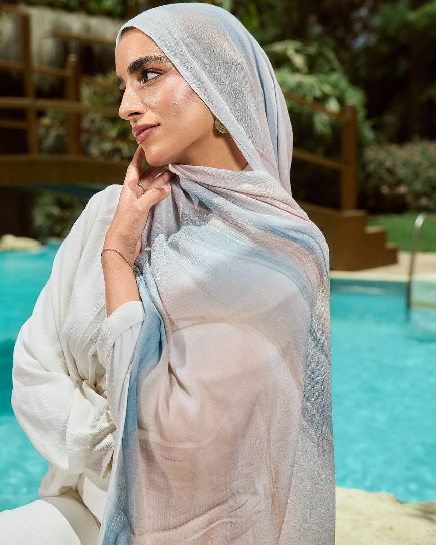 Printed Sponge Scarf Gaya