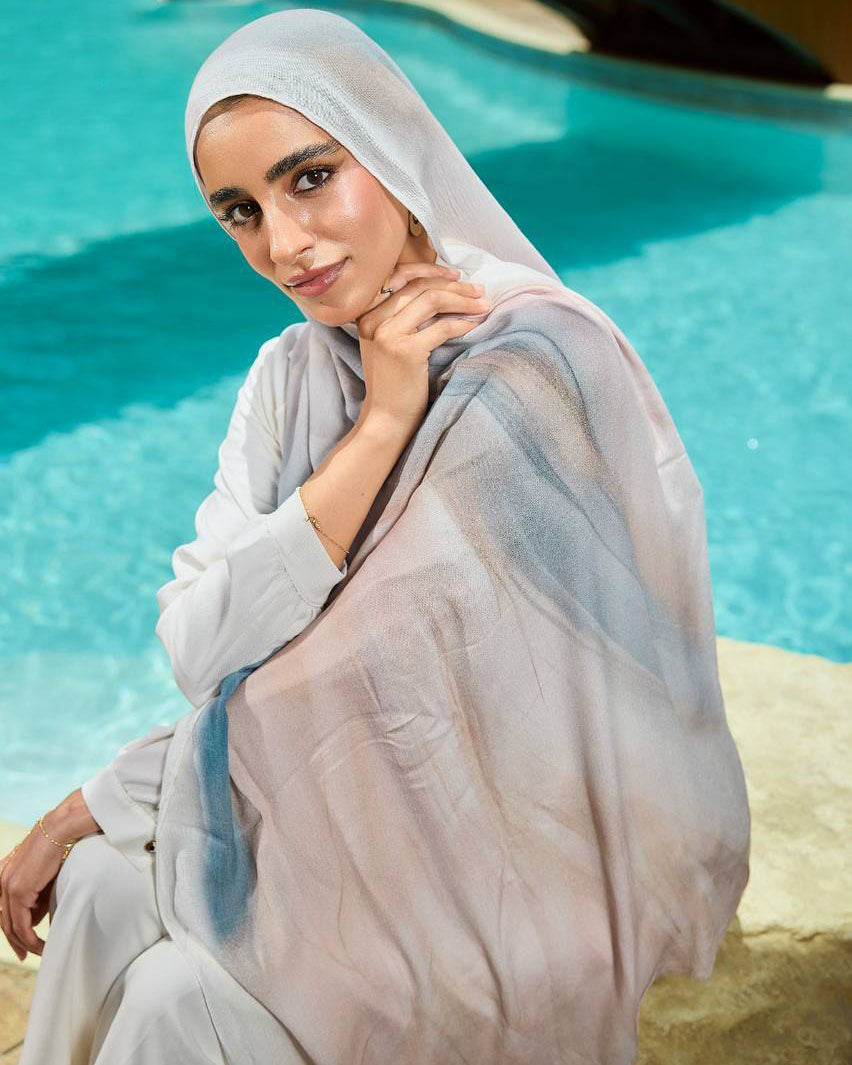 Printed Sponge Scarf Gaya