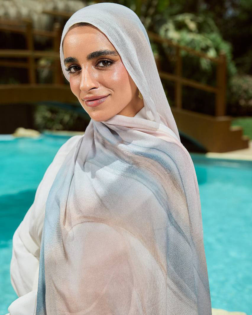 Printed Sponge Scarf Gaya