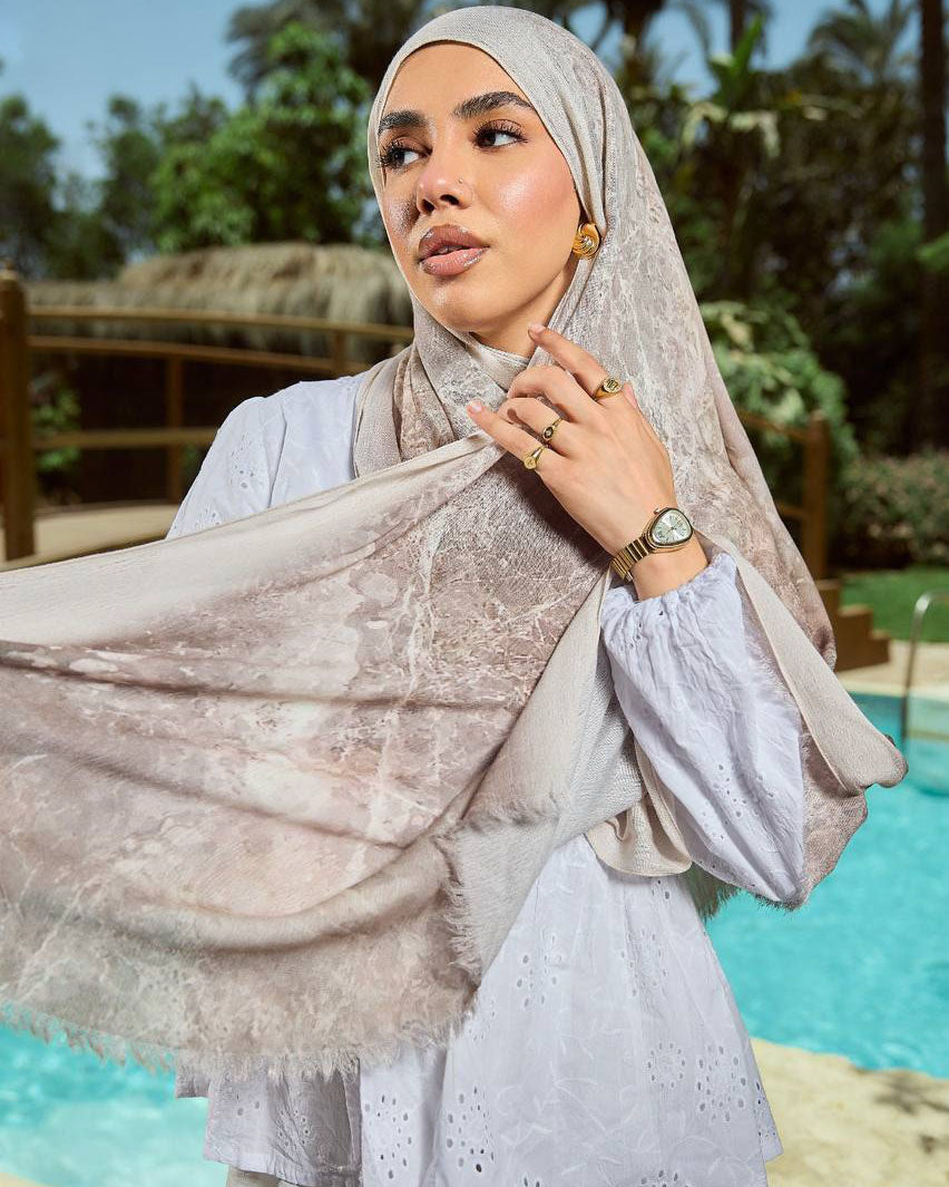 Printed Sponge Scarf Hina